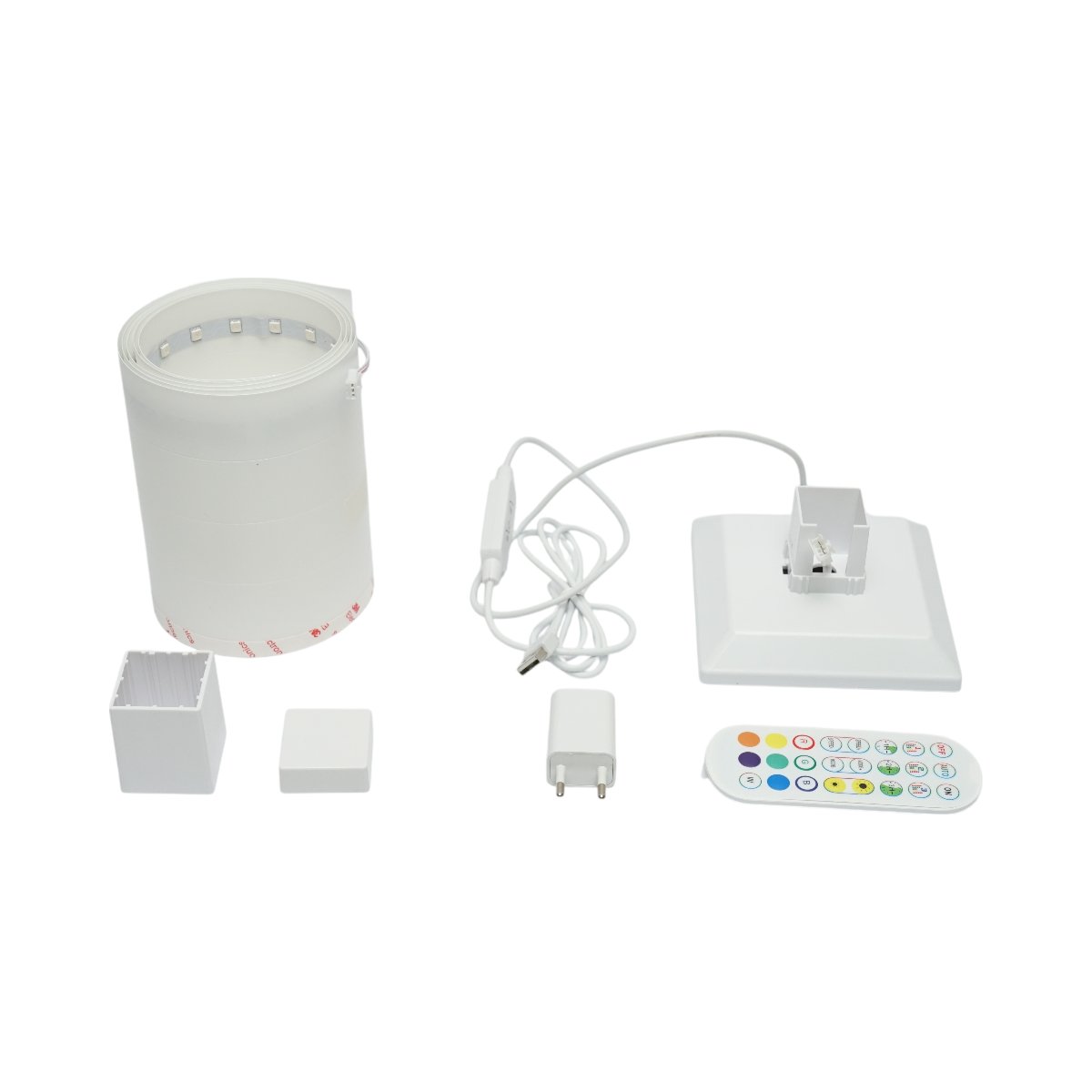 Lampa de podea decorativa LED RGB 4.8W dimabila 240lm, mod muzica cu telecomanda, 1500x125x125mm IP20